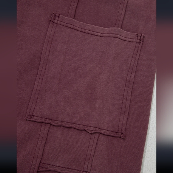 Boutique Mineral Red 100% Cotton Cargo Pants - Picture 7 of 8
